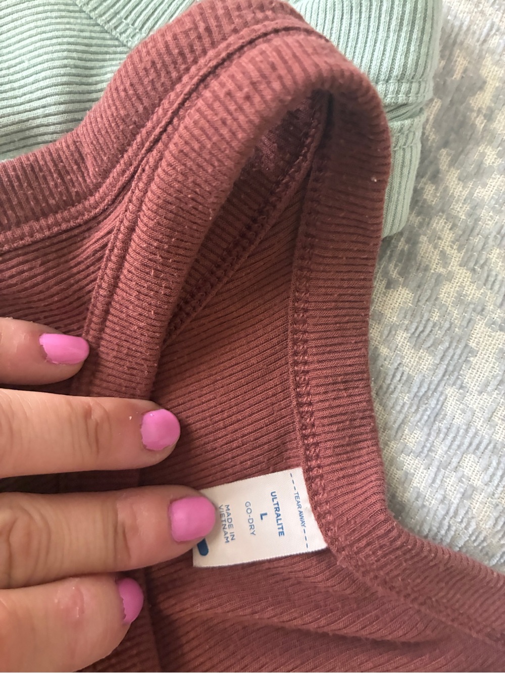 Women’s Ribbed Tank Top lot- Mint, Rust, Plum - Picture 3 of 5